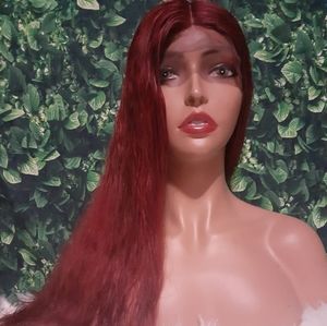 100% Human Hair 24inches Straight Lace front wig
